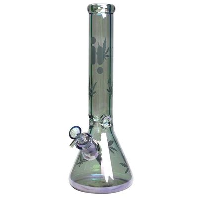 Infyniti Glass 18” 7mm Chromatic Leaf Beaker W/Ice Pinch