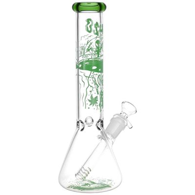 420 UFO Visitor Beaker Glass Water Pipe 10”