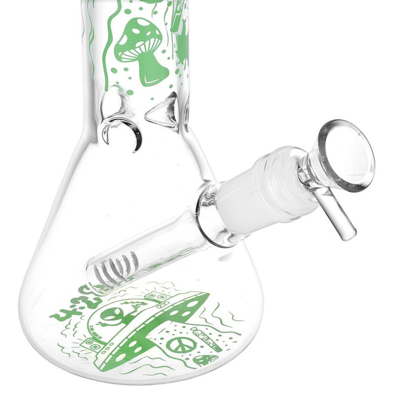 420 UFO Visitor Beaker Glass Water Pipe 10”