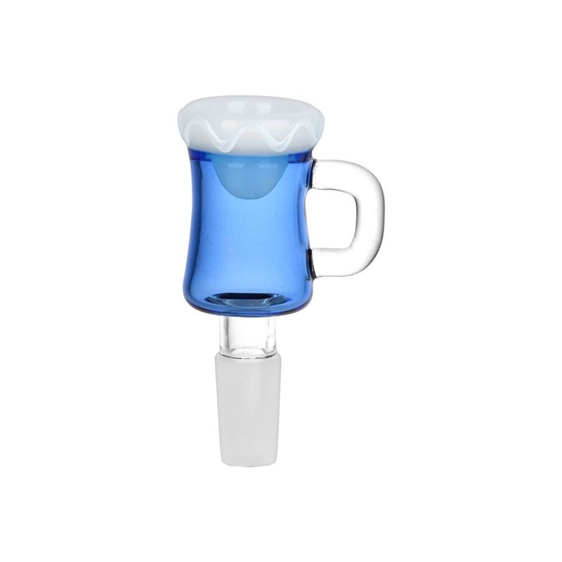 Beer Mug Glass Herb Slide 14mm Colours Vary