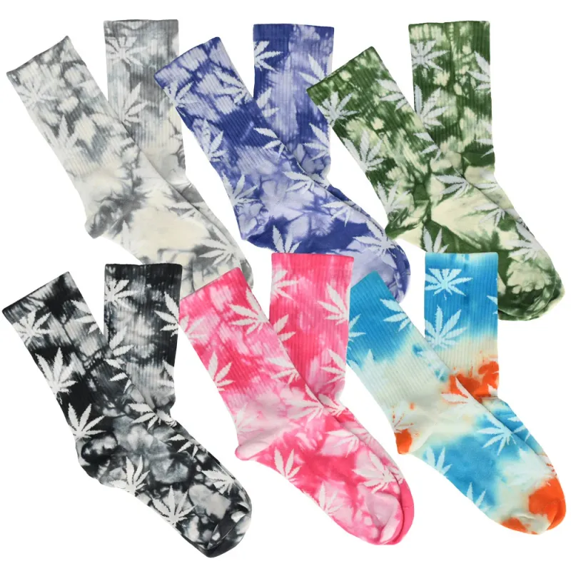Hemp Leaf Socks Tie Dye