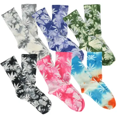 Hemp Leaf Socks Tie Dye
