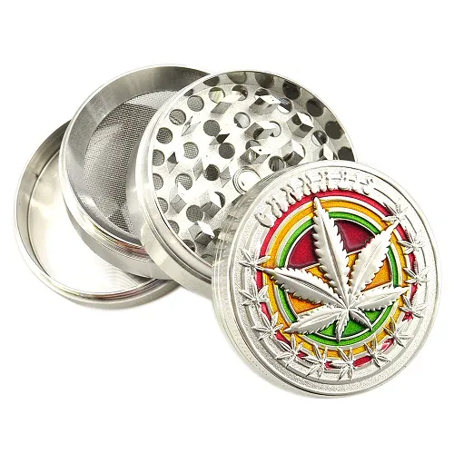Rasta Leaf Grinder 52mm 4 Piece