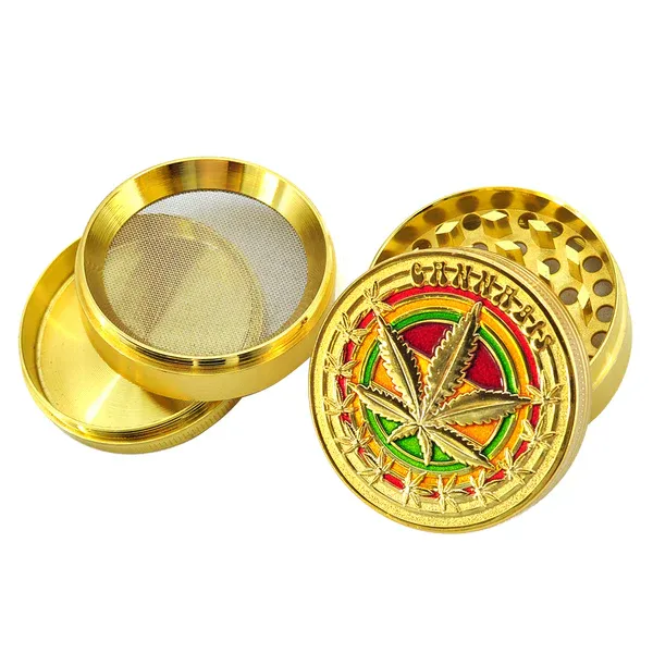 Rasta Leaf Grinder 52mm 4 Piece