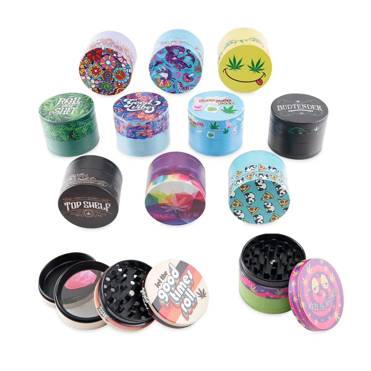 Wacky Grinderz - Classic Wacky Assortment 2.5” 4 Piece