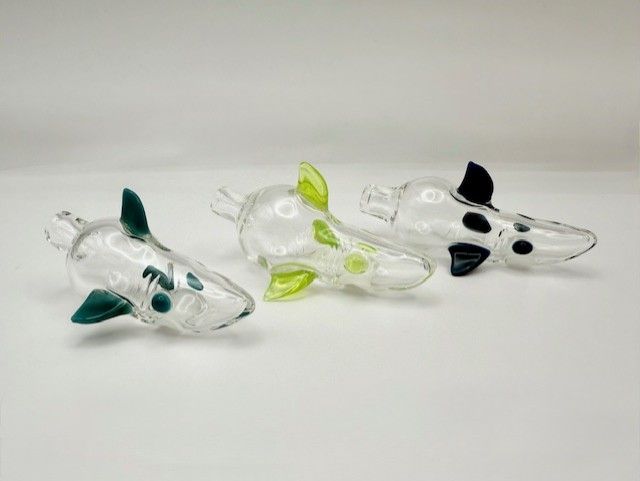 Kahuna Glass Shark Bubble Cap Assorted Colour