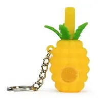 Lit 3” Pineapple Silicone Pipe Keychain