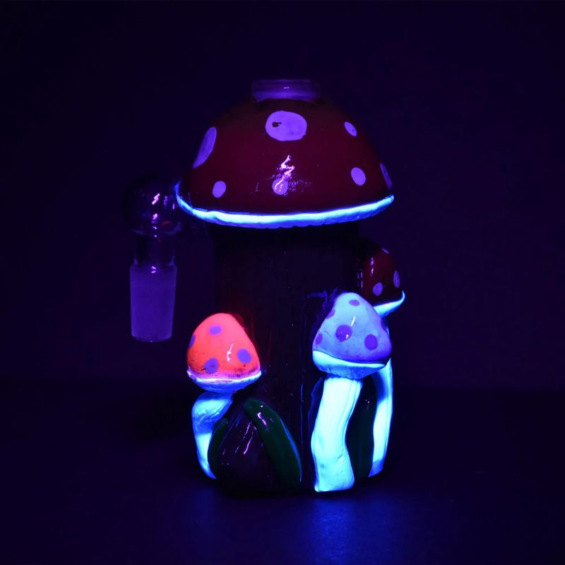 Shroom Cluster Glass &amp; Enamel Ash Catcher 14mm 90 Colours Vary