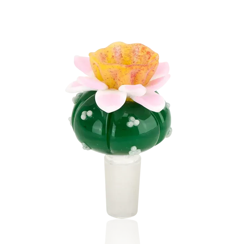 Empire Glassworks Peyote Flower Bowl Glow In The Dark 14mm