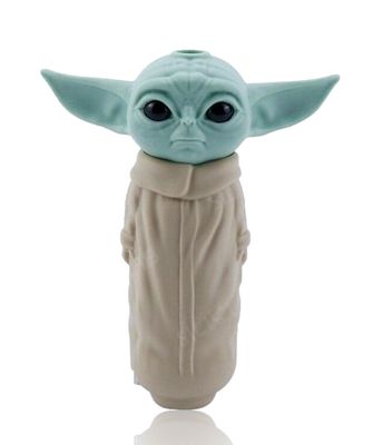 Silicone Baby Yoda Waterpipe 6”