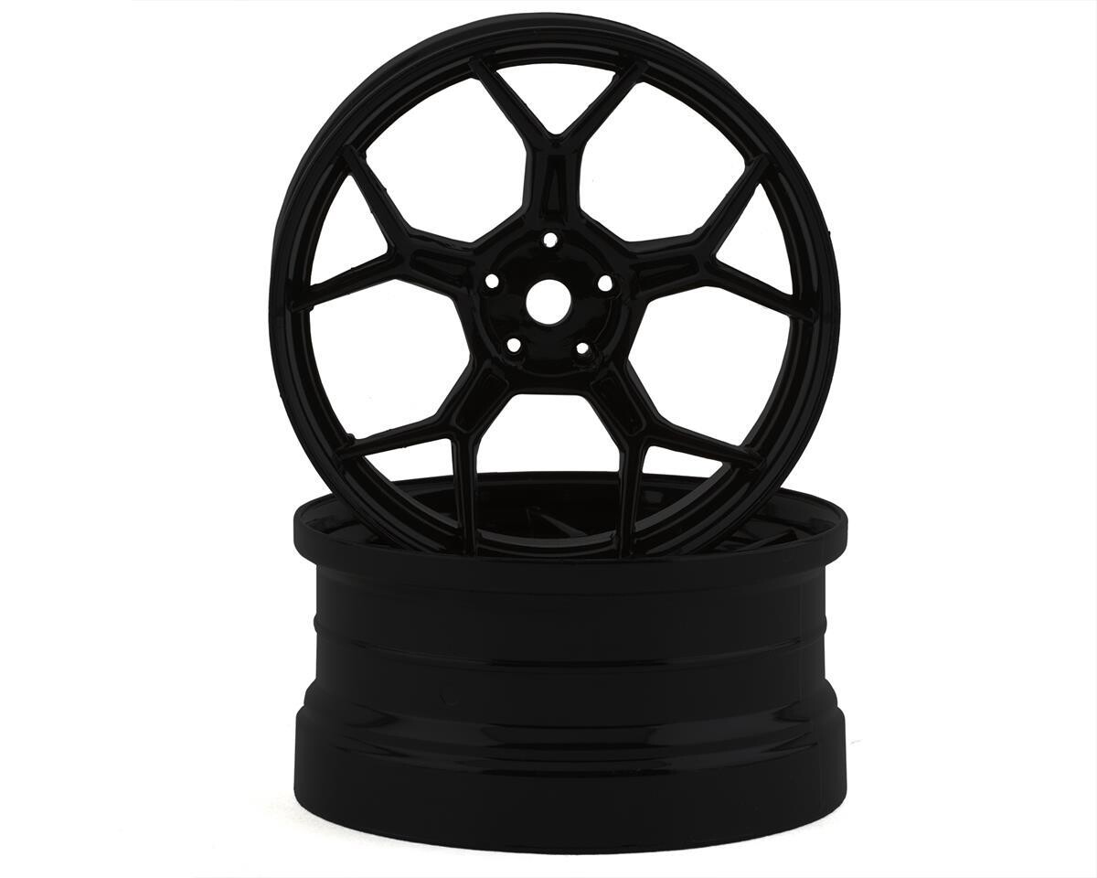 DS-DF-004 DS Racing Feathery Split Spoke Drift Rim (Matte Black) (2) (6mm Offset) w/12mm Hex