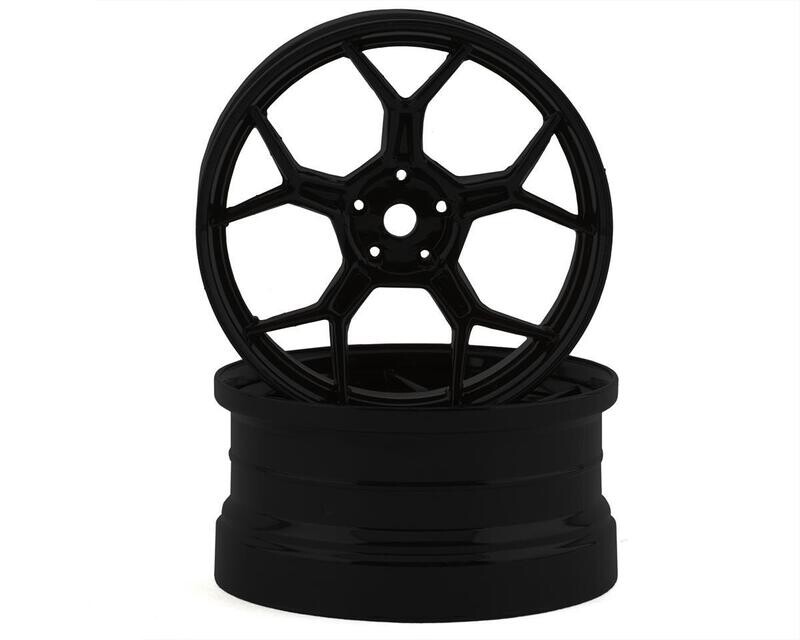 DS-DF-004 DS Racing Feathery Split Spoke Drift Rim (Matte Black) (2) (6mm Offset) w/12mm Hex