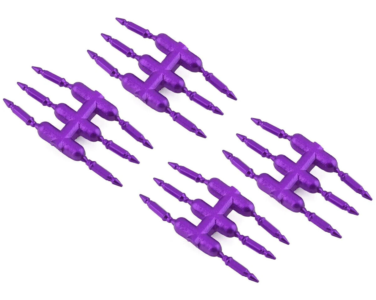 DEN-3PUA DS Racing Drift Element Scale Bullet Lug Nuts (Purple) (24)