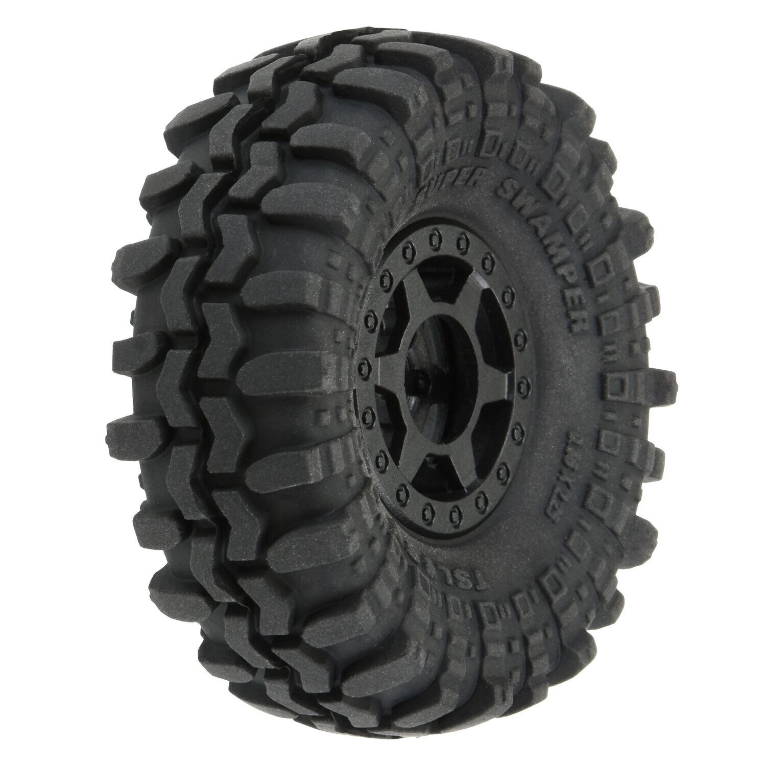 PRO1021410 1/24 Super Swamper F/R 1.0&quot; Tires MTD 7mm Blk (4)