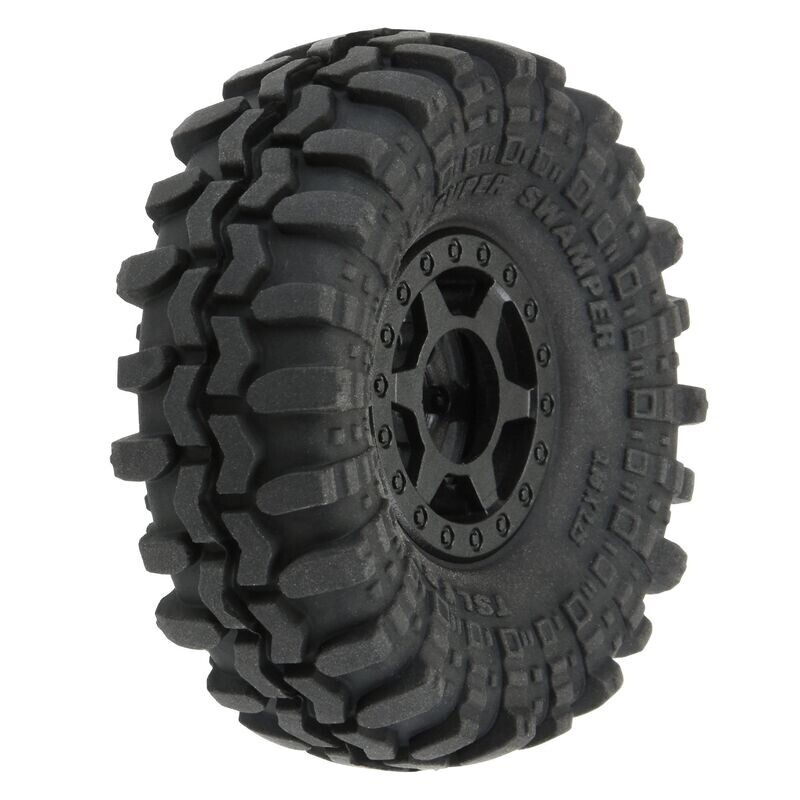 PRO1021410 1/24 Super Swamper F/R 1.0&quot; Tires MTD 7mm Blk (4)