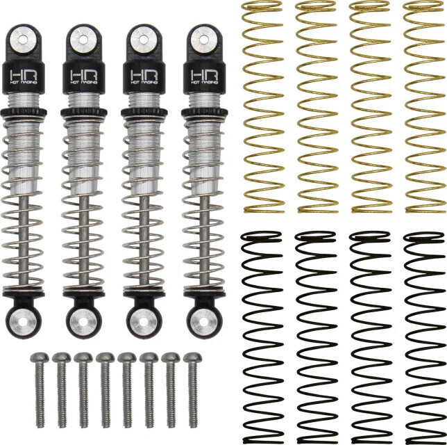 SXTF428LT Aluminum Threaded Long Travel Shocks - Axial Scx24
