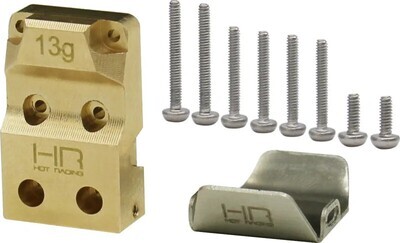 SXTF12CP Brass Diff Cover w/ SS skid plate SCX24