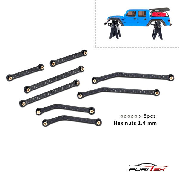 FUR-2105 Furitek SCX24 Gladiator High Clearance Carbon Fiber Links