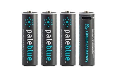 PBLPBAAC Pale Blue Lithium Ion Rechargeable AA Batteries 4pk