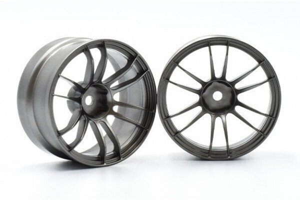 RW-UL12M6 Reve D UL12 Drift Wheel (Gunmetal) (2) (6mm Offset) w/12mm Hex