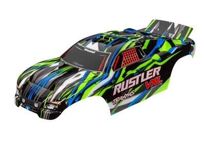 3726G Body, Rustler® VXL, green (painted, decals applied)