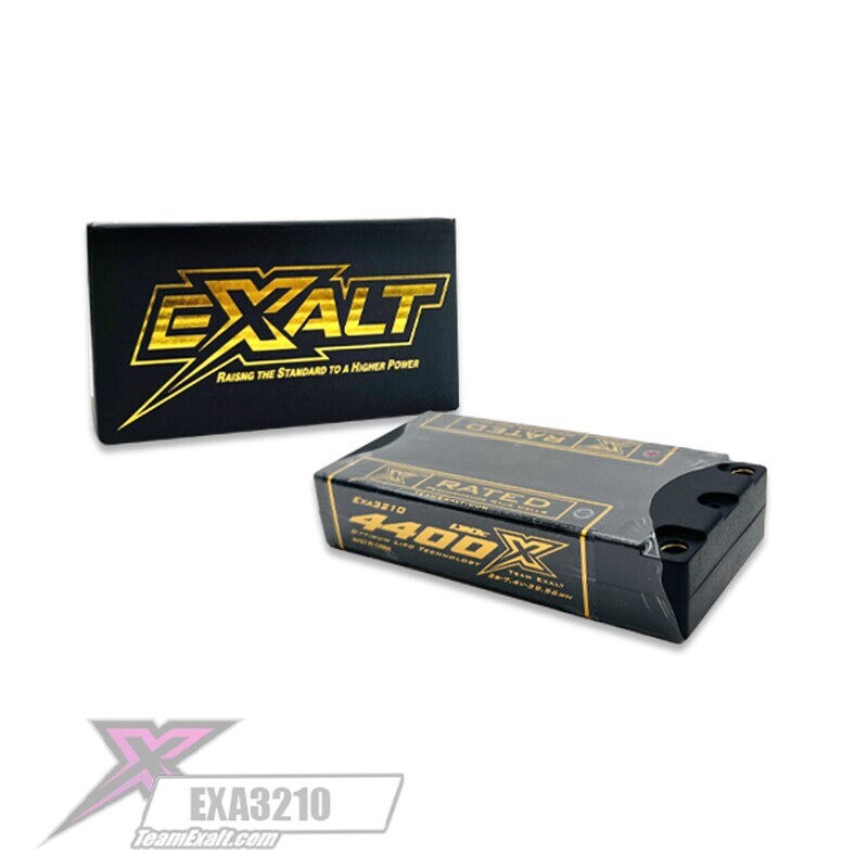 Exalt X-Rated 2S 130C LCG Hardcase &quot;Drift&quot;/Optional Shorty Lipo Battery (7.4V/4400mAh) w/5mm Bullets (EXA3210)