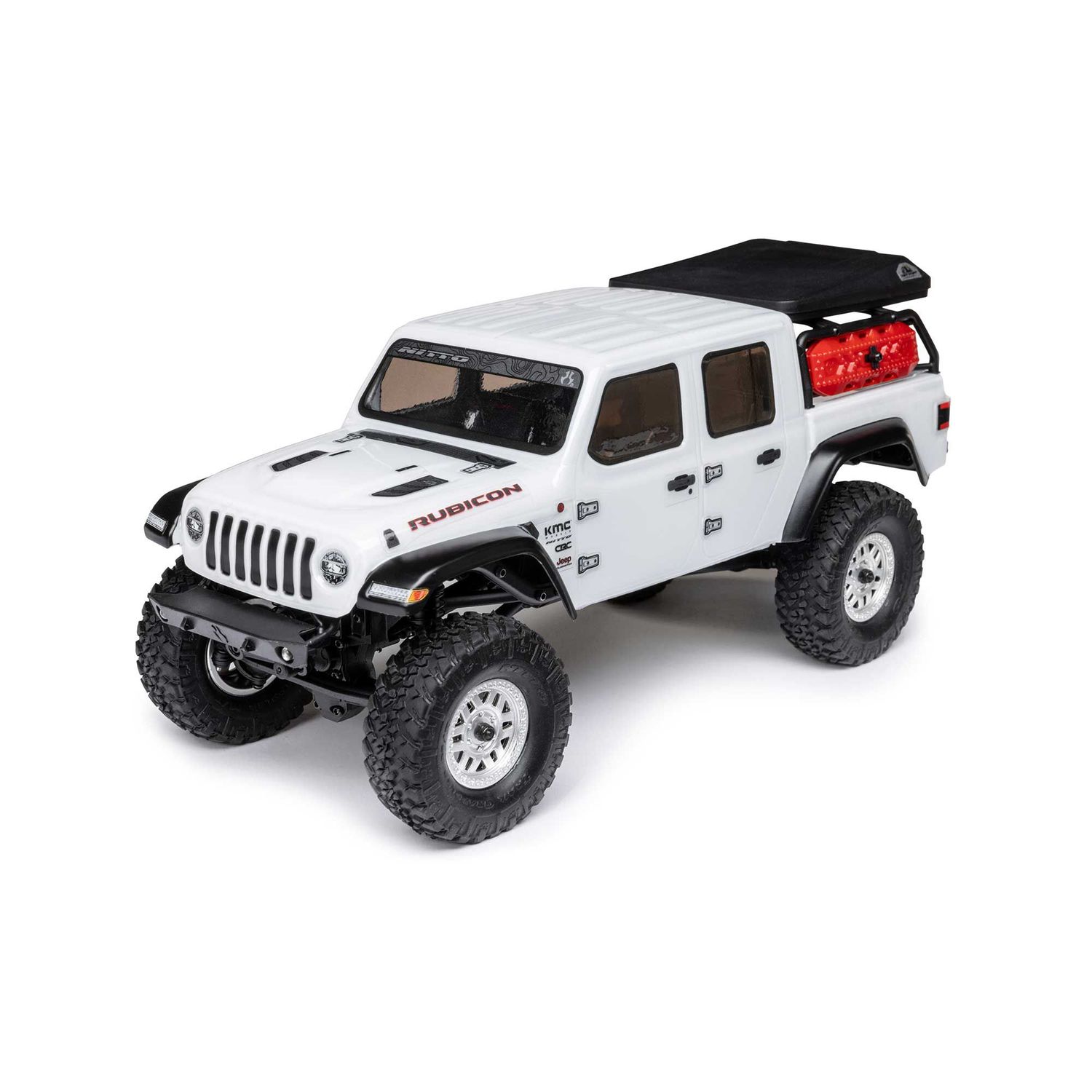 AXI00005V2T4 SCX24 Jeep Gladiator 4WD Rock Crawler RTR, White
