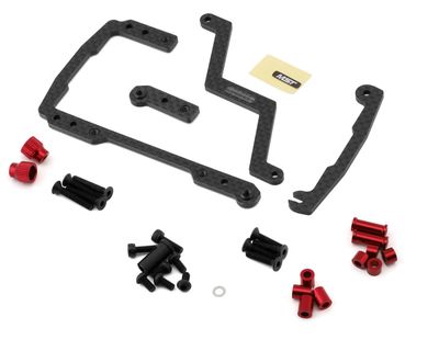 210657R MST RMX/RRX RS Carbon Fiber Shorty Battery Holder Mount Set (Red)