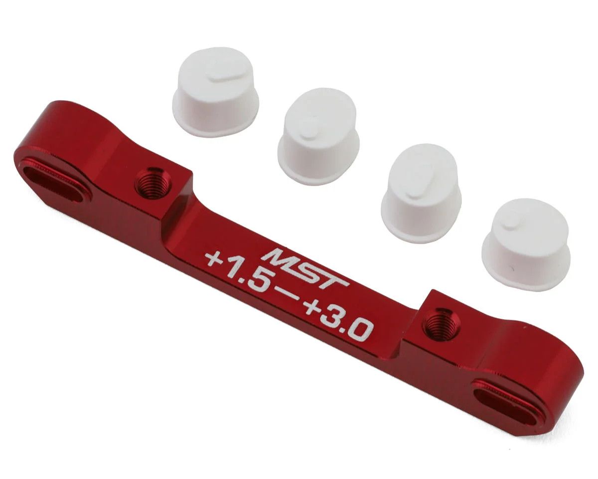 820058R MST RMX Adjustable Aluminum Suspension Mount (+1.5/+3.0) (Red)
