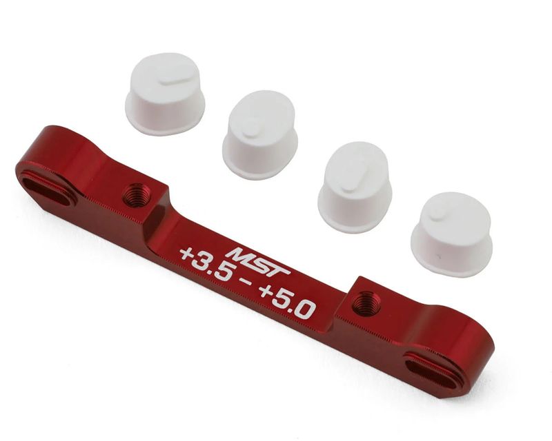820143R MST Adjustable Aluminum Suspension Mount (+3.5/+5.0) (Red)