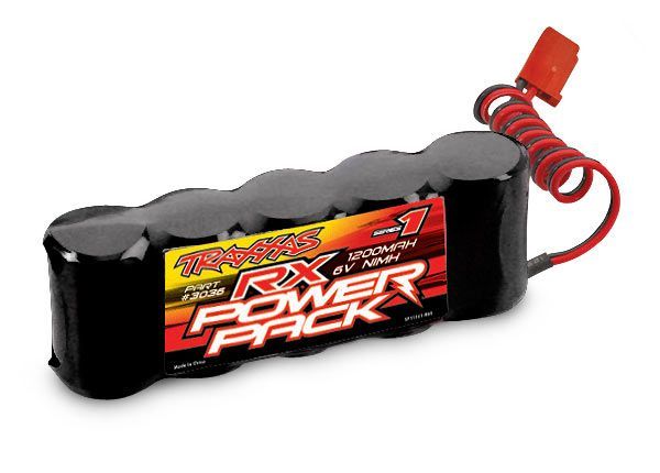 3036 Battery, RX Power Pack (5-cell flat style, NiMH, 1200mAh)