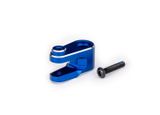 10247-BLUE Servo horn, steering, 6061-T6 aluminum (blue-anodized)/ 3x15mm BCS (with threadlock) (1)