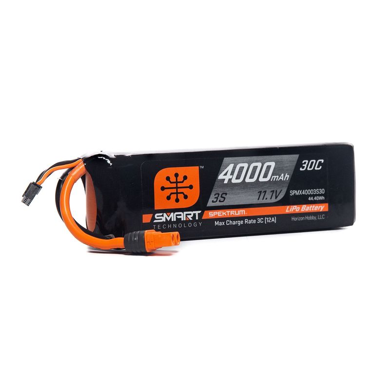 SPMX40003S30 4000mAh 3S 11.1V Smart LiPo Battery 30C; IC3