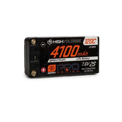 SPMX412S120HT 4100mAh 2S 7.6V Smart Pro Race HV LiPo 120C: 5mm