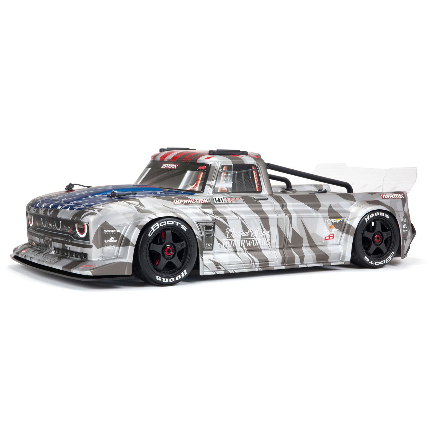 ARA7615V2 INFRACTION 6S BLX 1/7 All-Road Truck, Color: SILVER