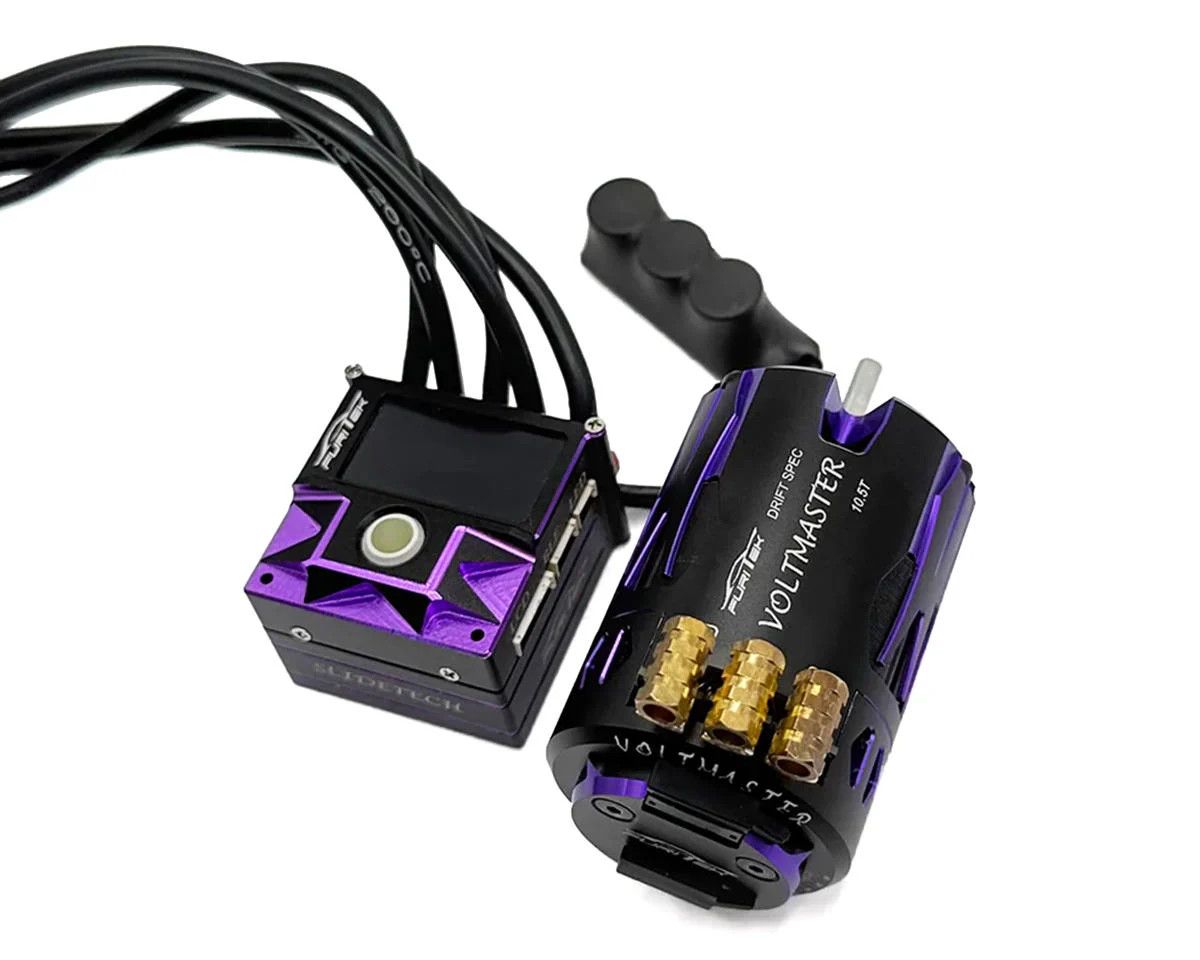 FUR-2656 Furitek SlideVolt 1/10 Drift Sensored Brushless ESC &amp; Motor Combo Midnight Edition
