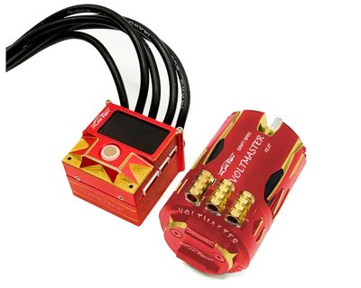 FUR-2658 Furitek SlideVolt 1/10 Drift Sensored Brushless ESC &amp; Motor Combo Crimson Gold Edition