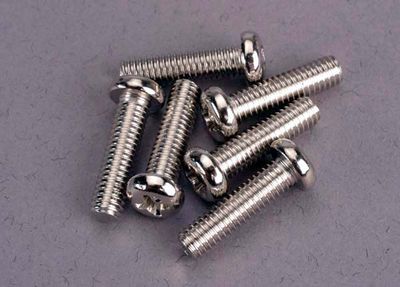 2573 - Screws, 4x15mm roundhead machine (6)