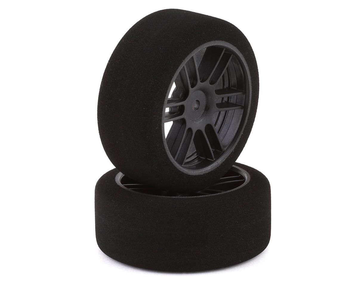 BXRF2635B 1/10 26mm Nitro Touring Foam Tires, Mounted, 35 Front, Black Wheels (2) (BXRF2635B)