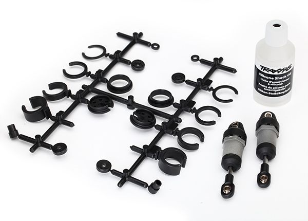 8360 Ultra Shocks (grey) (short) (includes spring pre-load spacers) (2)
