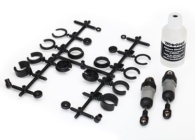 8360 Ultra Shocks (grey) (short) (includes spring pre-load spacers) (2)