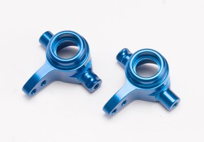 6837X - Steering blocks, 6061-T6 aluminum, left &amp; right (blue-anodized)