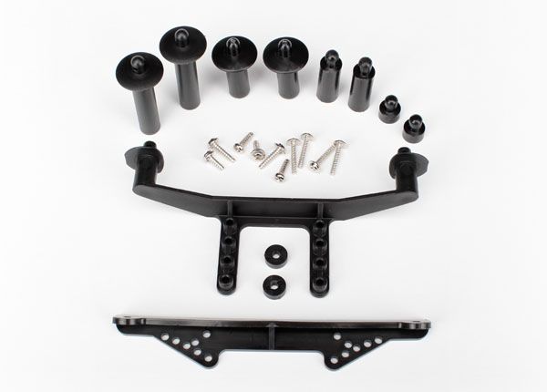 1914R Body mount, front &amp; rear (black)/ body posts