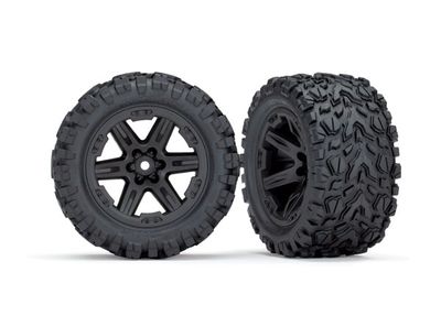 6773 - Tires &amp; wheels, assembled, glued (2.8') (RXT black wheels, Talon Extreme tires, foam inserts) (2) (TSM rated)