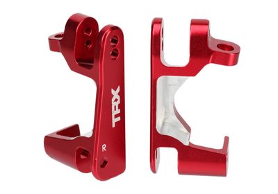 6832R - Caster blocks (c-hubs), 6061-T6 aluminum, left &amp; right (red-anodized)