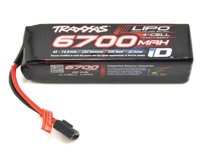 2890x 6700mAh 14.8v 4-Cell 25C LiPo Battery