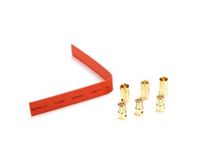E-flite Gold Bullet Connector Set, 6.5mm (3)
