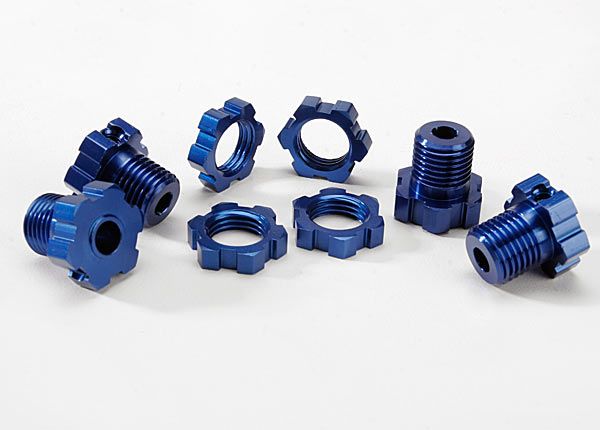 5353X - Wheel hubs, splined, 17mm (blue-anodized) (4)