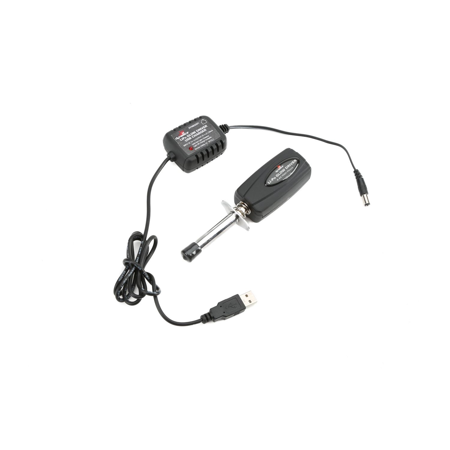 DYNE0201 LiPo Glow Driver w/ Batt &amp; USB Charger