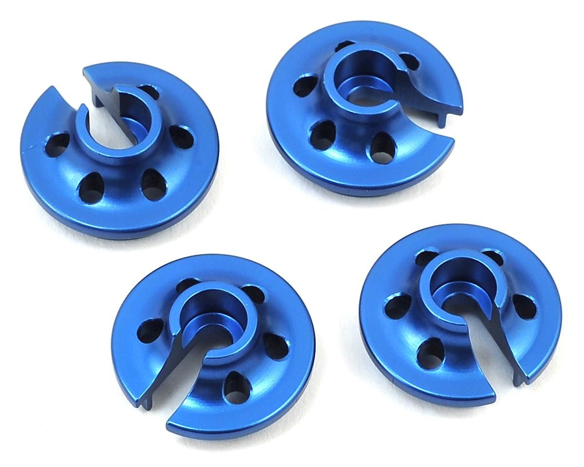 ST3768B CNC Machined Light Weight Aluminum Lower Shock Retainers (4pcs), for Traxxas 4Tec 2.0 (Blue)